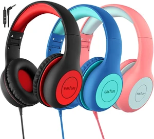 K1 Kids Headphones Wired with Mic, Headphone for Kids School 3Packs 74/85dB Volume Limit, Portable Wired Headphone with Shareport, Stereo Sound, Foldable Headset forToddler/Tablet/iPad/Kindle K1 Kids Headphones Wired with Mic, Headphone for Kids School 3Packs 74/85dB Volume Limit, Portable Wired Headphone with Shareport, Stereo Sound, Foldable Headset forToddler/Tablet/iPad/Kindle