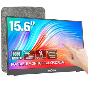 Portable Monitor Touchscreen 15.6" 1080P 10-Point Touch Screen Monitors Portable with Protective Sleeve Built-in Stand, 1200:1 HDMI USB C Travel Monitor for Laptop, PC, Mac, Phone, Switch Portable Monitor Touchscreen 15.6" 1080P 10-Point Touch Screen Monitors Portable with Protective Sleeve Built-in Stand, 1200:1 HDMI USB C Travel Monitor for Laptop, PC, Mac, Phone, Switch