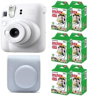 Instax Mini 12 Instant Film Camera (Clay White w/Case + Extra Film, Compact) Instax Mini 12 Instant Film Camera (Clay White w/Case + Extra Film, Compact)