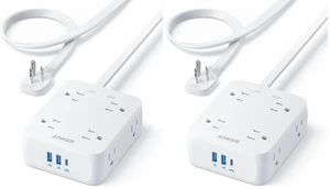 Surge Protector Flat Plug Power Strip 2000J, 5ft Thin Extension Cord, 8 Outlets,2 USB A and 1 USB C Port,20W for iPhone15,Wall Mount,Compact for Home,Office,Room,TUV Listed (Pack of 2) Surge Protector Flat Plug Power Strip 2000J, 5ft Thin Extension Cord, 8 Outlets,2 USB A and 1 USB C Port,20W for iPhone15,Wall Mount,Compact for Home,Office,Room,TUV Listed (Pack of 2)