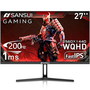 27 Inch WQHD 2560 x 1440 IPS Gaming Monitor, 200Hz 180Hz 1ms Computer Monitor, DP 1.2 x2 HDMI 2.0 x2 VESA Mount, 120% sRGB HDR Eye Care Metal Stand (DP Cable Included) 27 Inch WQHD 2560 x 1440 IPS Gaming Monitor, 200Hz 180Hz 1ms Computer Monitor, DP 1.2 x2 HDMI 2.0 x2 VESA Mount, 120% sRGB HDR Eye Care Metal Stand (DP Cable Included)