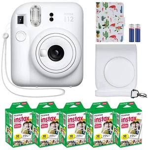 Instax Mini 12 Instant Camera + MiniMate Accessory Bundle & Compatible Custom Case + Fuji Instax Film Value Pack (50 Sheets) Flamingo Designer Photo Album (Clay White) Instax Mini 12 Instant Camera + MiniMate Accessory Bundle & Compatible Custom Case + Fuji Instax Film Value Pack (50 Sheets) Flamingo Designer Photo Album (Clay White)