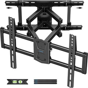 Full Motion TV Wall Mount 24 inch Stud for 65 70 75 85 86 Inch TVs Fit 42-86" TV, Holds 110lbs, Swivel +/-45°, Tilt +5°/-15°, Level +/-4°, 16.79 inch Extension, VESA 600x400mm, Fits 24" Stud Full Motion TV Wall Mount 24 inch Stud for 65 70 75 85 86 Inch TVs Fit 42-86" TV, Holds 110lbs, Swivel +/-45°, Tilt +5°/-15°, Level +/-4°, 16.79 inch Extension, VESA 600x400mm, Fits 24" Stud