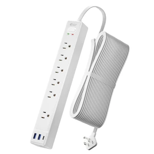 20Ft Long Extension Cord, Flat Plug Surge Protector Power Strip 6 Outlets & 3 USB, Flat Plug Power Strip Wall Mountable, Desk Charging Station for Home, Office, College Dorm Room Essentials 20Ft Long Extension Cord, Flat Plug Surge Protector Power Strip 6 Outlets & 3 USB, Flat Plug Power Strip Wall Mountable, Desk Charging Station for Home, Office, College Dorm Room Essentials
