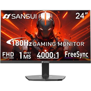 24 Inch 180Hz Gaming Computer Monitor, FHD 1080P for Game Office 1ms Response Time, 110% sRGB, FreeSync, HDMI DP Ports, VESA Support, HDMI Cable Included 24 Inch 180Hz Gaming Computer Monitor, FHD 1080P for Game Office 1ms Response Time, 110% sRGB, FreeSync, HDMI DP Ports, VESA Support, HDMI Cable Included