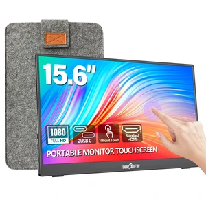 15.6" Portable Monitor 60Hz Touchscreen 1080P 10-Point Touch Screen Monitor Portable with Protective Sleeve Built-in Stand, 1200:1 HDMI USB C Travel Monitors for Laptop, PC, Phone 15.6" Portable Monitor 60Hz Touchscreen 1080P 10-Point Touch Screen Monitor Portable with Protective Sleeve Built-in Stand, 1200:1 HDMI USB C Travel Monitors for Laptop, PC, Phone
