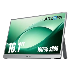 16.1" Portable Monitor Gray, 100% sRGB FHD 1080P Kickstand -Z1C Gray Portable Laptop Monitor High Color Gamut Display IPS Eye Care Screen for High-end Office & Entertainment 16.1" Portable Monitor Gray, 100% sRGB FHD 1080P Kickstand -Z1C Gray Portable Laptop Monitor High Color Gamut Display IPS Eye Care Screen for High-end Office & Entertainment