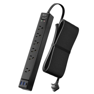 20Ft Long Extension Cord, Flat Plug Surge Protector Power Strip 6 Outlets & 3 USB, Flat Plug Power Strip Wall Mountable, Desk Charging Station for Home, Office, College Dorm Room Essentials 20Ft Long Extension Cord, Flat Plug Surge Protector Power Strip 6 Outlets & 3 USB, Flat Plug Power Strip Wall Mountable, Desk Charging Station for Home, Office, College Dorm Room Essentials