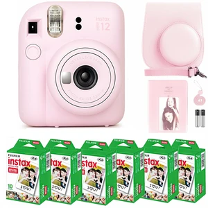 Instax Mini 12 Instant Camera Blossom Pink & 60 Fuji Film Sheets Bundle with Sturdy Tiger Accessories, Carrying Case and 64-Pocket Photo Album Instax Mini 12 Instant Camera Blossom Pink & 60 Fuji Film Sheets Bundle with Sturdy Tiger Accessories, Carrying Case and 64-Pocket Photo Album