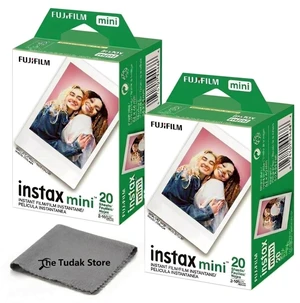 Instax Mini Instant Film, 40 Sheets White Daylight ISO 800 for Instax Mini 13, 12, 11, 41 Cameras Bundeld with The Tudak Store Microfiber Cleaning Cloth Instax Mini Instant Film, 40 Sheets White Daylight ISO 800 for Instax Mini 13, 12, 11, 41 Cameras Bundeld with The Tudak Store Microfiber Cleaning Cloth