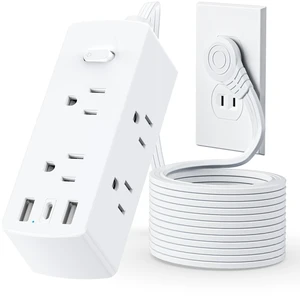 2 Prong Flat Plug Power Strip, 2 Prong to 3 Prong Outlet Adapter, 5 FT Flat Extension Cord with 6 Outlets 3 USB Ports(1 USB C), US to Japan Plug Adapter 2 Prong Flat Plug Power Strip, 2 Prong to 3 Prong Outlet Adapter, 5 FT Flat Extension Cord with 6 Outlets 3 USB Ports(1 USB C), US to Japan Plug Adapter