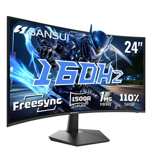 24 Inch Curved 160Hz Gaming Monitor,1500R Curved Gaming Monitor FHD 1080P Computer Monitor,MPRT 1ms Fast VA, Freesync,HDR,3000:1, HDMI2.0,DP1.4, VESA Supp.(ES-G24C1L HDMI Cable Incl.) 24 Inch Curved 160Hz Gaming Monitor,1500R Curved Gaming Monitor FHD 1080P Computer Monitor,MPRT 1ms Fast VA, Freesync,HDR,3000:1, HDMI2.0,DP1.4, VESA Supp.(ES-G24C1L HDMI Cable Incl.)