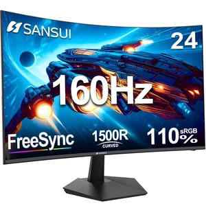 24 Inch Curved Gaming Monitor up to 160Hz MPRT 1ms Computer Monitor FHD 1080P Freesync 110% sRGB HDR,HDMI2.0*1, DP 1.4*1 Ports VESA Mount(ES-G24C1 HDMI Cable Included) 24 Inch Curved Gaming Monitor up to 160Hz MPRT 1ms Computer Monitor FHD 1080P Freesync 110% sRGB HDR,HDMI2.0*1, DP 1.4*1 Ports VESA Mount(ES-G24C1 HDMI Cable Included)