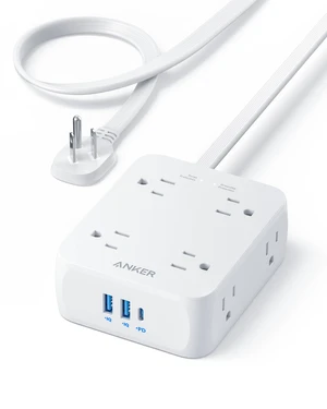 Power Strip with 2000J Surge Protector, 10ft Outlet Extender, 20W 8AC Flat Plug Extension Cord with Multiple Outlets, 1 USB C, 2 USB A, Dorm Room Essentials, Home Office, TUV Listed Power Strip with 2000J Surge Protector, 10ft Outlet Extender, 20W 8AC Flat Plug Extension Cord with Multiple Outlets, 1 USB C, 2 USB A, Dorm Room Essentials, Home Office, TUV Listed