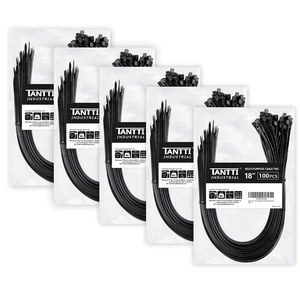 Zip Ties 18 inch (500 Pack), Black, 60lb Tensile Strength, UV Resistant Cable Ties for indoor and outdoor Use, by Supply Zip Ties 18 inch (500 Pack), Black, 60lb Tensile Strength, UV Resistant Cable Ties for indoor and outdoor Use, by Supply