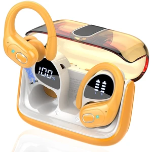 Wireless Earbuds 75H Bluetooth 5.4 Sport Headphones with Earhooks, Yellow IPX7 Waterproof In-ear Buds Feature ENC Noise Cancelling Mic & Deep Bass. Stereo Sound Device for Gym Running Workout Wireless Earbuds 75H Bluetooth 5.4 Sport Headphones with Earhooks, Yellow IPX7 Waterproof In-ear Buds Feature ENC Noise Cancelling Mic & Deep Bass. Stereo Sound Device for Gym Running Workout