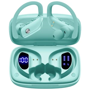 Ear Buds Wireless Earbuds Bluetooth Headphones with 80H Playtime LED Display Case, Over-Ear Hook with Mic, Stereo Sound, Easy Button Controls, Sports Earphones for Running Workout Gym Mint Green Ear Buds Wireless Earbuds Bluetooth Headphones with 80H Playtime LED Display Case, Over-Ear Hook with Mic, Stereo Sound, Easy Button Controls, Sports Earphones for Running Workout Gym Mint Green