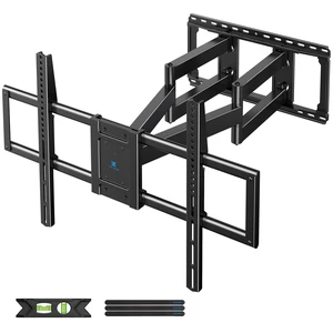 Full Motion TV Wall Mount Bracket for 85 86 90 98 100 120 inch TVs UL Listed Heavy Duty, Fit 60-120" TVs, Hold 220lbs, VESA900x600mm, Swivel +/-65°, Tilt +/-10°, Level +/-3°, Fit 24" Stud Full Motion TV Wall Mount Bracket for 85 86 90 98 100 120 inch TVs UL Listed Heavy Duty, Fit 60-120" TVs, Hold 220lbs, VESA900x600mm, Swivel +/-65°, Tilt +/-10°, Level +/-3°, Fit 24" Stud