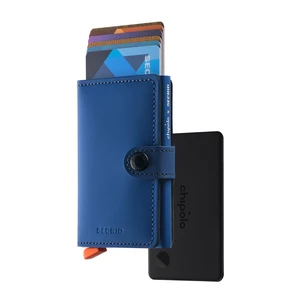 x Secrid Trackable Mini Wallet, Leather Slim Wallet (Blue) With Rechargeable Bluetooth Tracker CARD, Works with Apple Find My or Google's Find Hub with Call of Your Phone x Secrid Trackable Mini Wallet, Leather Slim Wallet (Blue) With Rechargeable Bluetooth Tracker CARD, Works with Apple Find My or Google's Find Hub with Call of Your Phone