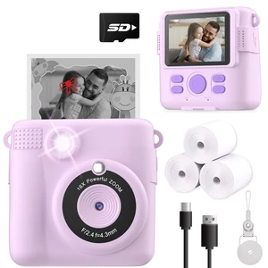 Instant Print Camera for Kids, Christmas Birthday Gifts for Girls Boys Age 3-12,Kids Digital Cameras for Toddler, Portable Toy for 3 4 5 6 7 8 9 10 Year Old Girl -Purple Instant Print Camera for Kids, Christmas Birthday Gifts for Girls Boys Age 3-12,Kids Digital Cameras for Toddler, Portable Toy for 3 4 5 6 7 8 9 10 Year Old Girl -Purple