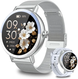 Smart Watches for Women Android/iPhone, Fitness Tracker with Calls&Answer IP68 Waterproof/Activity Pedometer/ Heart Rate/SpO2 Monitor/100+ Sports Model, Two Bands Smart Watches for Women Android/iPhone, Fitness Tracker with Calls&Answer IP68 Waterproof/Activity Pedometer/ Heart Rate/SpO2 Monitor/100+ Sports Model, Two Bands