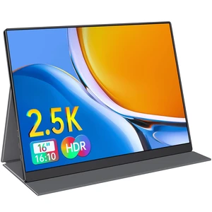 16" QHD USB-C HDMI HDR Portable Monitor 16" QHD 2.5K IPS HDR, smart cover+speakers, USB-C/HDMI, plug&play, for PC/Mac/Phone/PS5/Xbox/Switch 16" QHD USB-C HDMI HDR Portable Monitor 16" QHD 2.5K IPS HDR, smart cover+speakers, USB-C/HDMI, plug&play, for PC/Mac/Phone/PS5/Xbox/Switch