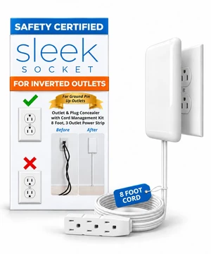 Original & Patented Ultra-Thin Outlet Concealer with Cord Concealer Kit, Flat Extension Cord with Multi Outlets Power Strip, Ideal for Home Improvement, Hide Bulky and Messy Cords Original & Patented Ultra-Thin Outlet Concealer with Cord Concealer Kit, Flat Extension Cord with Multi Outlets Power Strip, Ideal for Home Improvement, Hide Bulky and Messy Cords