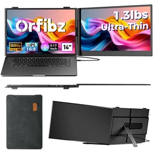 14" Laptop Screen Extender, Ultra Lightweight & Portable Monitor 1080P FHD IPS Display, For 13-17.3 Laptops, Plug and Play, Travel Monitor Extender, for Windows/Mac/Android/Chrome 14" Laptop Screen Extender, Ultra Lightweight & Portable Monitor 1080P FHD IPS Display, For 13-17.3 Laptops, Plug and Play, Travel Monitor Extender, for Windows/Mac/Android/Chrome