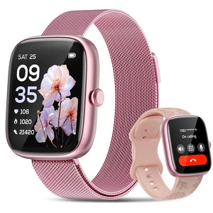 Smart Watches for Women Android/iPhone, Fitness Trackers with Answer/Call Sleep Tracker/Step Counter/Heart Rate/SpO2 Monitor, Health Watch for 100+ Sports Modes, IP67 Waterproof, 2 Changeable Bands Smart Watches for Women Android/iPhone, Fitness Trackers with Answer/Call Sleep Tracker/Step Counter/Heart Rate/SpO2 Monitor, Health Watch for 100+ Sports Modes, IP67 Waterproof, 2 Changeable Bands