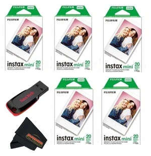 Instax mini Instant Daylight Film (Twin Packs + 32 GB USB Flash Drive) with Sunshine Photo Microfiber Cleaning Cloth. (5 Twin Packs + 32 GB USB Drive) Instax mini Instant Daylight Film (Twin Packs + 32 GB USB Flash Drive) with Sunshine Photo Microfiber Cleaning Cloth. (5 Twin Packs + 32 GB USB Drive)
