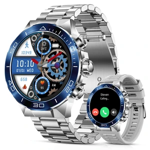 Smart Watch for Men Answer/Make Call 1.43" AMOLED 24H Health Monitor 100+ Sports Modes Fitness Tracker Watch, 400mAh Battery Pedometer Calorie Smartwatch Compatible Android iOS, 2 Style Straps Smart Watch for Men Answer/Make Call 1.43" AMOLED 24H Health Monitor 100+ Sports Modes Fitness Tracker Watch, 400mAh Battery Pedometer Calorie Smartwatch Compatible Android iOS, 2 Style Straps