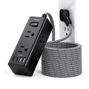 Extension Cord 15Ft, Flat Plug Surge Protector Power Strip, Black 6 Widely Outlets 4 USB Ports(2 USB C), 15 Ft Long Extension Cord with Multiple Outlets for Home Office College Dorm Room Extension Cord 15Ft, Flat Plug Surge Protector Power Strip, Black 6 Widely Outlets 4 USB Ports(2 USB C), 15 Ft Long Extension Cord with Multiple Outlets for Home Office College Dorm Room
