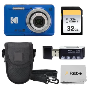 PIXPRO FZ55 16MP Digital Point & Shoot Camera, 5X Optical Zoom, 28mm Wide Angle, 1080P Full HD Video, Bundle with 32GB SD Card, Protective Case, and Hi-Speed Card Reader (Blue) PIXPRO FZ55 16MP Digital Point & Shoot Camera, 5X Optical Zoom, 28mm Wide Angle, 1080P Full HD Video, Bundle with 32GB SD Card, Protective Case, and Hi-Speed Card Reader (Blue)