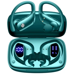 Ear Buds Wireless Earbuds Bluetooth Headphones with 80H Playtime LED Display Case, Over-Ear Hook with Mic, Stereo Sound, Easy Button Controls, Sports Earphones for Running Workout Gym Green Ear Buds Wireless Earbuds Bluetooth Headphones with 80H Playtime LED Display Case, Over-Ear Hook with Mic, Stereo Sound, Easy Button Controls, Sports Earphones for Running Workout Gym Green
