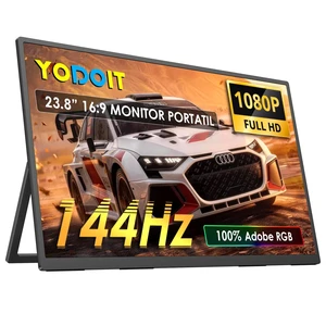Portable Monitor for Laptop 23.8" 144Hz 1080P Travel Gaming Monitor Screen IPS Display with USB Type C Port and Built-in Speakers Compatible with PC, Xbox Black Portable Monitor for Laptop 23.8" 144Hz 1080P Travel Gaming Monitor Screen IPS Display with USB Type C Port and Built-in Speakers Compatible with PC, Xbox Black
