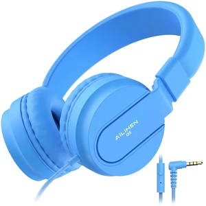 Kids Headphones for School with Mic, 93dB Volume Limited, SkyBlue Wired On Ear Headphones for Kids Girls, Foldable Lightweight Headphone for Classroom Learning & Entertainment Travel Computer Kids Headphones for School with Mic, 93dB Volume Limited, SkyBlue Wired On Ear Headphones for Kids Girls, Foldable Lightweight Headphone for Classroom Learning & Entertainment Travel Computer