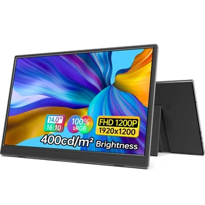 14 Inch Portable Monitor FHD1200P Ultra-Slim for Laptop Monitor, USB-C&HDMI Plug&Play,100% SRGB,Dual Speakers Extender Display. Built-in Stand,for Laptop,PC Phone Xbox PS4/5 14 Inch Portable Monitor FHD1200P Ultra-Slim for Laptop Monitor, USB-C&HDMI Plug&Play,100% SRGB,Dual Speakers Extender Display. Built-in Stand,for Laptop,PC Phone Xbox PS4/5
