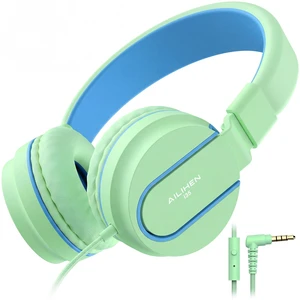 I35 Kids Headphones for School with Mic, 93dB Safe Volume, Green Wired On Ear Headphones for Kids Girls, Foldable Lightweight Headphone for Classroom Learning & Entertainment Travel Computer I35 Kids Headphones for School with Mic, 93dB Safe Volume, Green Wired On Ear Headphones for Kids Girls, Foldable Lightweight Headphone for Classroom Learning & Entertainment Travel Computer