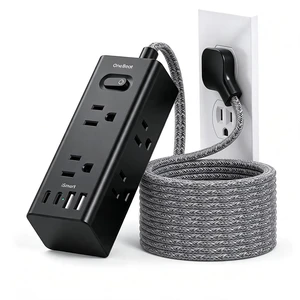 Extension Cord 10Ft, Flat Surge Protector Power Strip 10 Ft Long Cord,Black 6 Widely Outlets 4 USB Ports (2 USB C), 10ft Extension Cord Wall Outlet Extender for Home Office College Dorm Room Extension Cord 10Ft, Flat Surge Protector Power Strip 10 Ft Long Cord,Black 6 Widely Outlets 4 USB Ports (2 USB C), 10ft Extension Cord Wall Outlet Extender for Home Office College Dorm Room