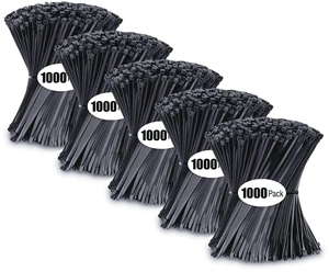 Zip Ties 4 inch, Small Zip Ties with 18 lb Tensile Strength, Black, 5000 Pack, by Supply Zip Ties 4 inch, Small Zip Ties with 18 lb Tensile Strength, Black, 5000 Pack, by Supply