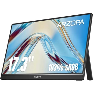 17.3" Portable Monitor, 1080P FHD 103% sRGB IPS Gaming Monitor Laptop Monitor with Built-in Kickstand HDMI USB C External Screen for PC Mac Phone Xbox PS5 - A1M 17.3" Portable Monitor, 1080P FHD 103% sRGB IPS Gaming Monitor Laptop Monitor with Built-in Kickstand HDMI USB C External Screen for PC Mac Phone Xbox PS5 - A1M