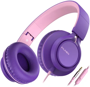 Kids Wired Headphones with Mic for School Girls Women, 3.5mm, Purple Pink On Ear Headsets and Volume Control Foldable, Corded Computer Chromebook for Children Teens Classroom Online Learning Travel Kids Wired Headphones with Mic for School Girls Women, 3.5mm, Purple Pink On Ear Headsets and Volume Control Foldable, Corded Computer Chromebook for Children Teens Classroom Online Learning Travel