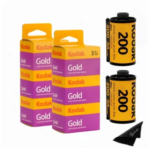 Kodak Gold 200 35mm Film Bundle, 6 Rolls (2x3 Pack), 36 Exposures Each, for 35mm Film Camera Includes Premium Microfiber Cloth-Kodak 6 Roll Pack Kodak Gold 200 35mm Film Bundle, 6 Rolls (2x3 Pack), 36 Exposures Each, for 35mm Film Camera Includes Premium Microfiber Cloth-Kodak 6 Roll Pack