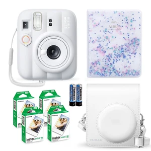 Instax Mini 13 Instant Camera Clay White + Fuji Film Value Pack (40 Sheets) + Tudak Accessories Bundle, Incl. Compatible Carrying Case, Quicksand Beads Photo Album 64 Pockets Instax Mini 13 Instant Camera Clay White + Fuji Film Value Pack (40 Sheets) + Tudak Accessories Bundle, Incl. Compatible Carrying Case, Quicksand Beads Photo Album 64 Pockets