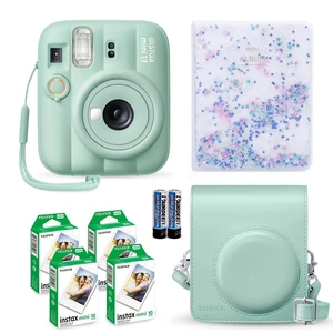Instax Mini 13 Instant Camera Lagoon Green + Fuji Film Value Pack (40 Sheets) + Tudak Accessories Bundle, Incl. Compatible Carrying Case, Quicksand Beads Photo Album 64 Pockets Instax Mini 13 Instant Camera Lagoon Green + Fuji Film Value Pack (40 Sheets) + Tudak Accessories Bundle, Incl. Compatible Carrying Case, Quicksand Beads Photo Album 64 Pockets