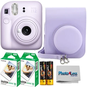 Instax Mini 12 Instant Film Camera Lilac Purple, Instax Mini Twin Pack Instant Film 20 Sheets, Case, Accessory Bundle Instax Mini 12 Instant Film Camera Lilac Purple, Instax Mini Twin Pack Instant Film 20 Sheets, Case, Accessory Bundle
