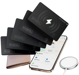Air Tag Wallet Tracker Cards 5 Pack with 1 Wireless Charger, Rechargeable Bluetooth Trackers for Wallets, Works with Apple Find My, IP68 Waterproof, MFi Certified, iOS Only Air Tag Wallet Tracker Cards 5 Pack with 1 Wireless Charger, Rechargeable Bluetooth Trackers for Wallets, Works with Apple Find My, IP68 Waterproof, MFi Certified, iOS Only