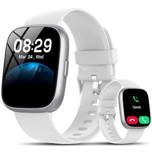 Smart Watch with Alexa Built-in, 1.83" HD Bluetooth Calling Fitness Tracker Fitness Watch with Heart Rate/Sleep Monitor, 120+ Sport Modes, DIY Dial, IP68 Waterproof Smartwatch for Android iOS, Ivory Smart Watch with Alexa Built-in, 1.83" HD Bluetooth Calling Fitness Tracker Fitness Watch with Heart Rate/Sleep Monitor, 120+ Sport Modes, DIY Dial, IP68 Waterproof Smartwatch for Android iOS, Ivory