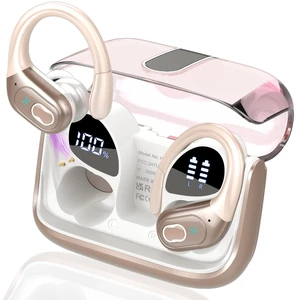 Wireless Earbuds 75H Bluetooth 5.4 Sport Headphones with Earhooks IPX7 Waterproof In-ear Buds Feature ENC Noise Cancelling Mic. Stereo Sound Device for Gym Running Workout, Rose Gold Wireless Earbuds 75H Bluetooth 5.4 Sport Headphones with Earhooks IPX7 Waterproof In-ear Buds Feature ENC Noise Cancelling Mic. Stereo Sound Device for Gym Running Workout, Rose Gold