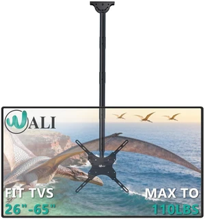 Long Arm Ceiling TV Mount for 26-65 inch LCD LED 4K TVs, up to 110 lbs Hanging Pole Ceiling Mount TV Bracket, Height Extension 58 inch, Full Motion with Tilt, Swivel, Max VESA 400x400mm (CM2665XL) Long Arm Ceiling TV Mount for 26-65 inch LCD LED 4K TVs, up to 110 lbs Hanging Pole Ceiling Mount TV Bracket, Height Extension 58 inch, Full Motion with Tilt, Swivel, Max VESA 400x400mm (CM2665XL)